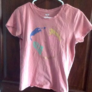 Girls Strength and Human Kindness make the Word Beautiful Pink Tee Shirt